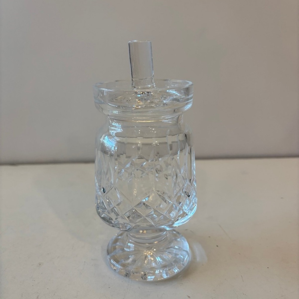 Lismore Footed Jam Jelly Jar, Crystal Waterford Jam Jar with Lid